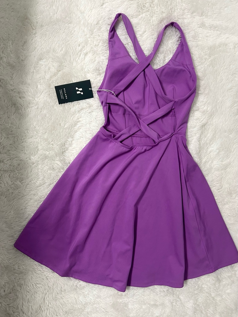 Halara 2 Piece Double Back Strap Dress With Shorts - Picture 6 of 12